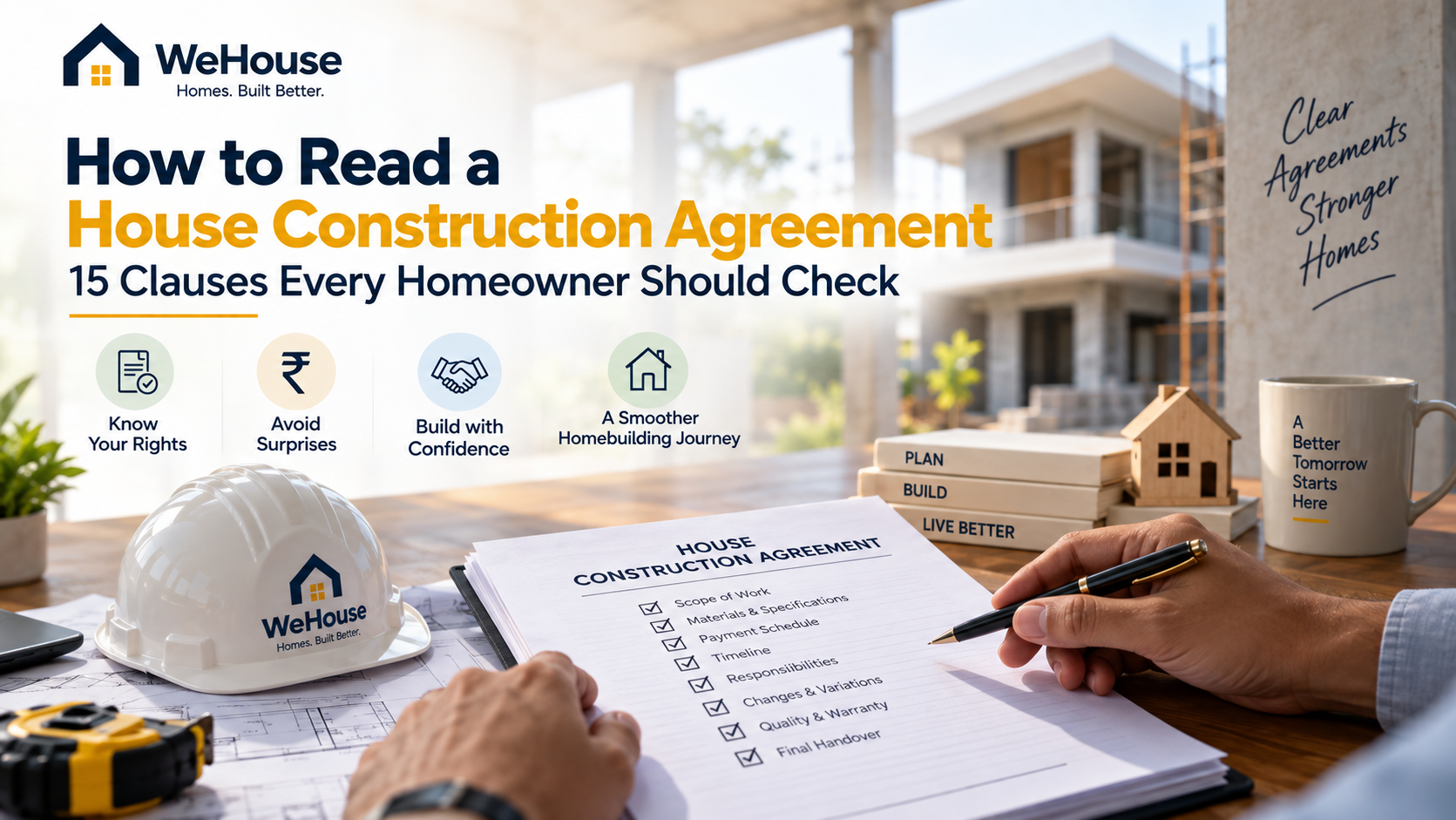 How to Read a House Construction Agreement: 15 Clauses Every Homeowner Should Check