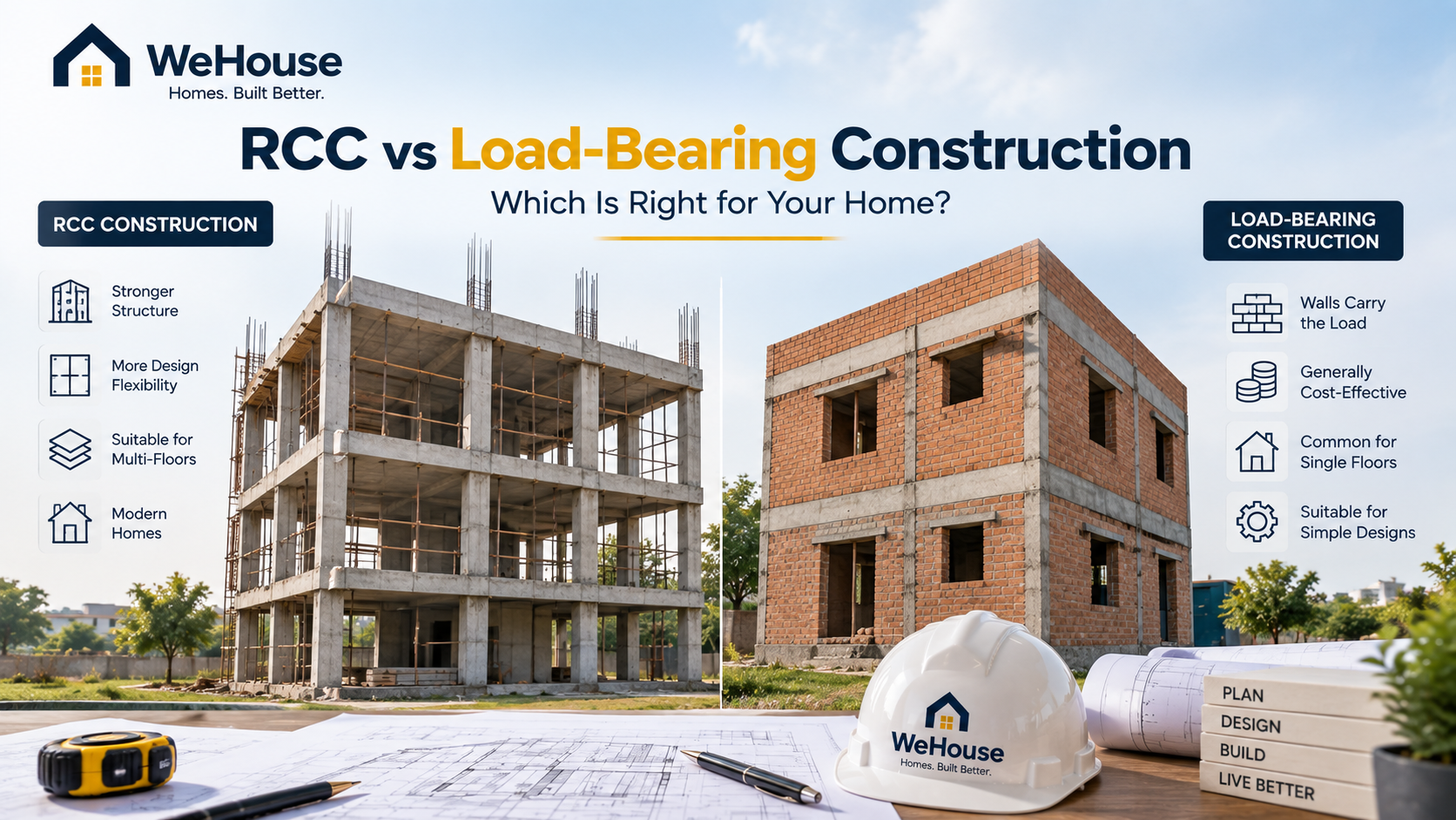 RCC vs Load-Bearing Construction: Which Is Right for Your Home? WeHouse